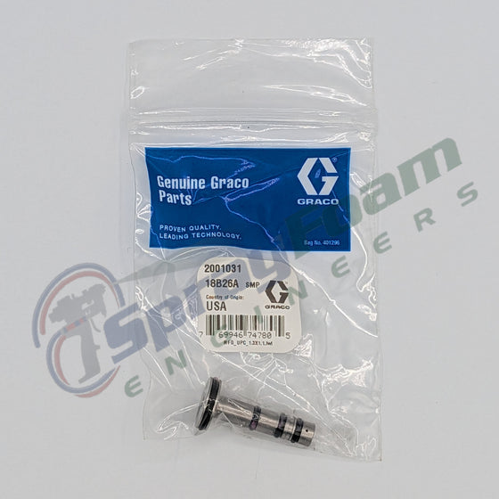 Fusion FX spray gun dosing piston kit, Graco Part 2001031