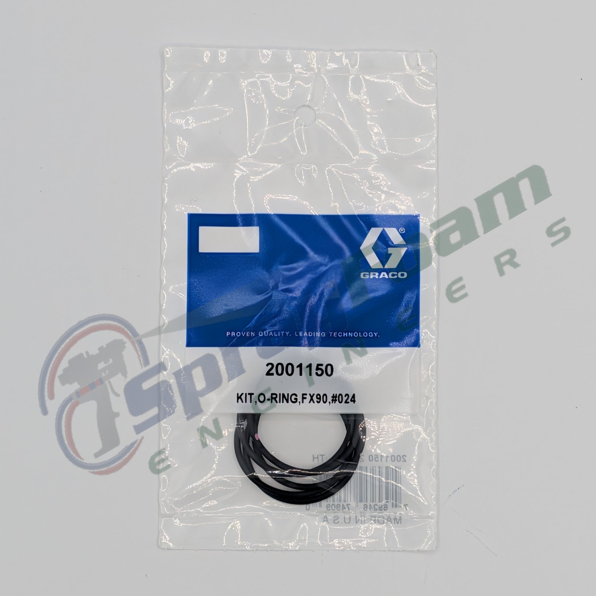 Fusion FX o-ring kit #024, 5 pack, Graco Part 2001150