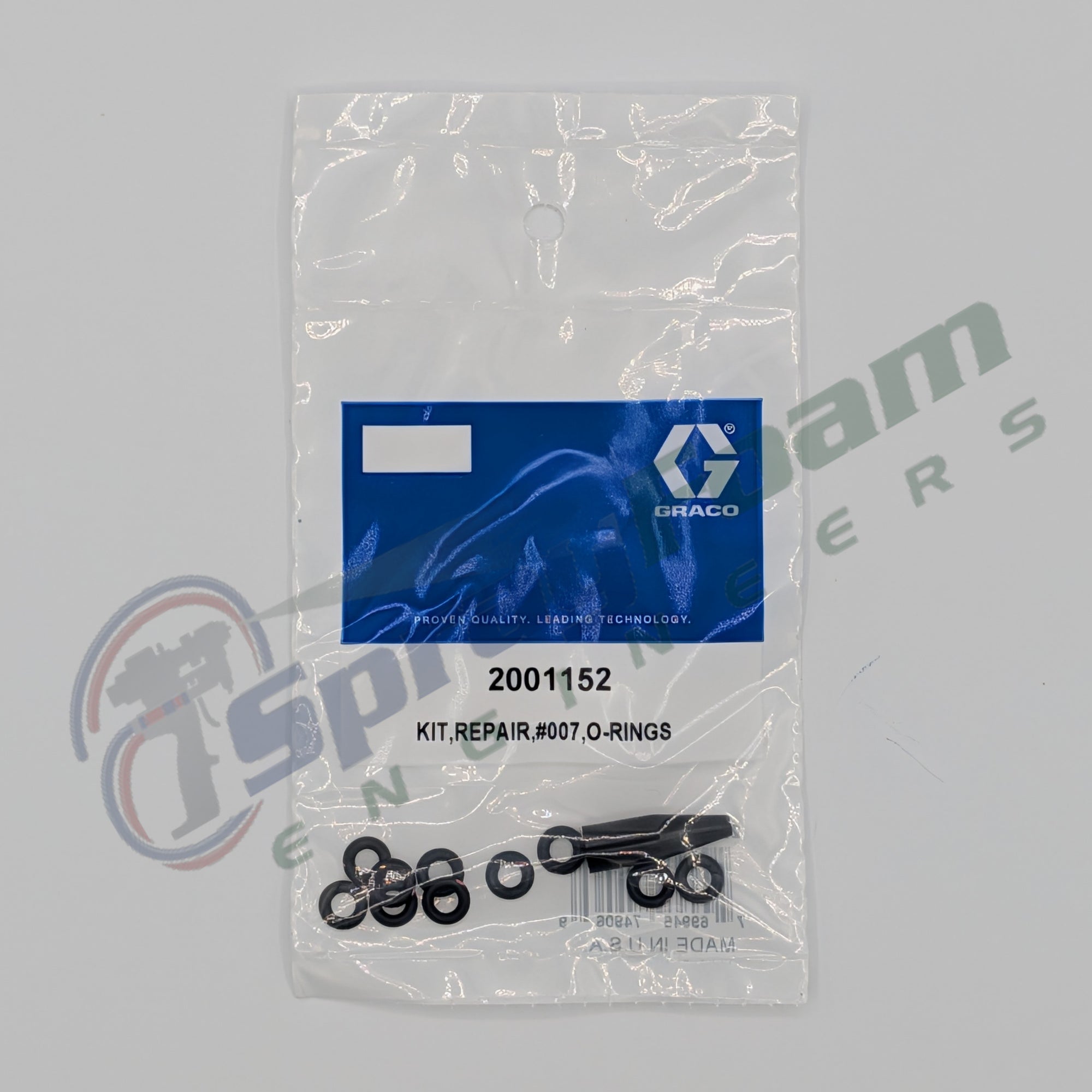 Fusion FX o-ring kit #007, 10 pack, Graco Part 2001152