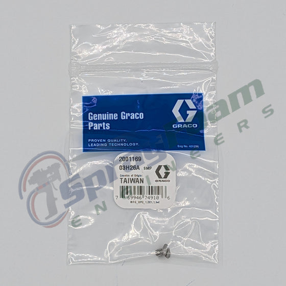 Fusion FX Flat Head Screw Kit, 8-32, Graco Part 2001169