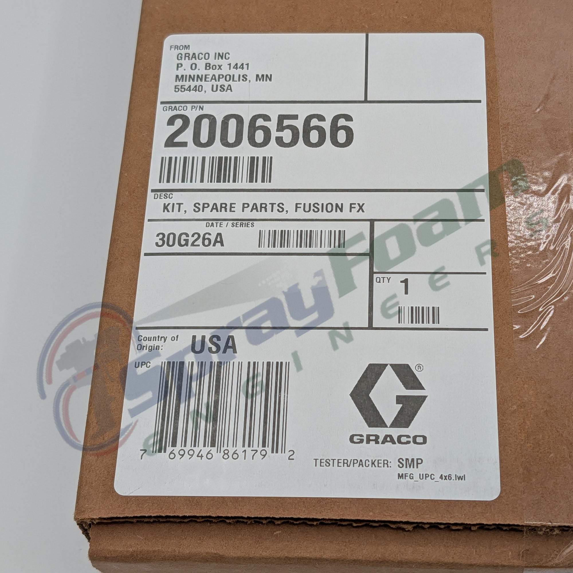 Fusion FX Spare Parts Kit, Refillable Case, Graco Part 2006566