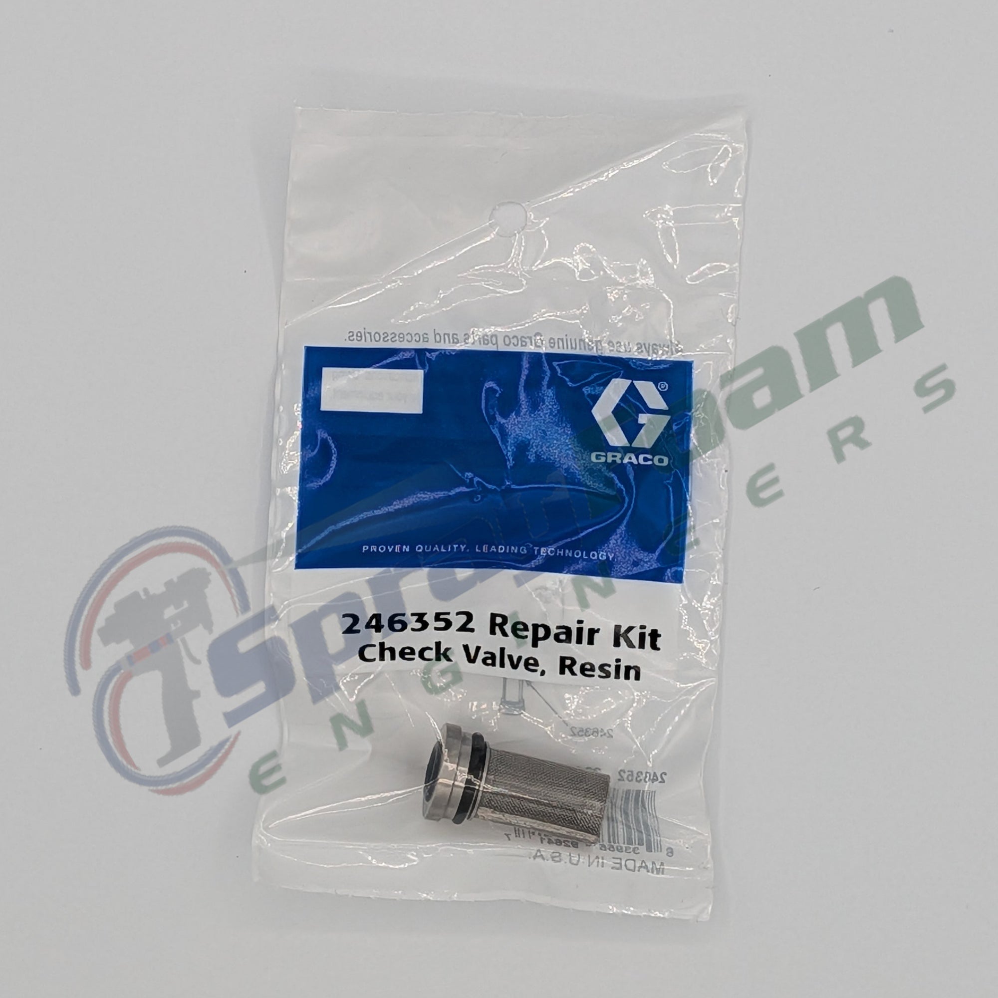 'B' side Check Valve for Fusion AP and Fusion PC, Graco Part 246352