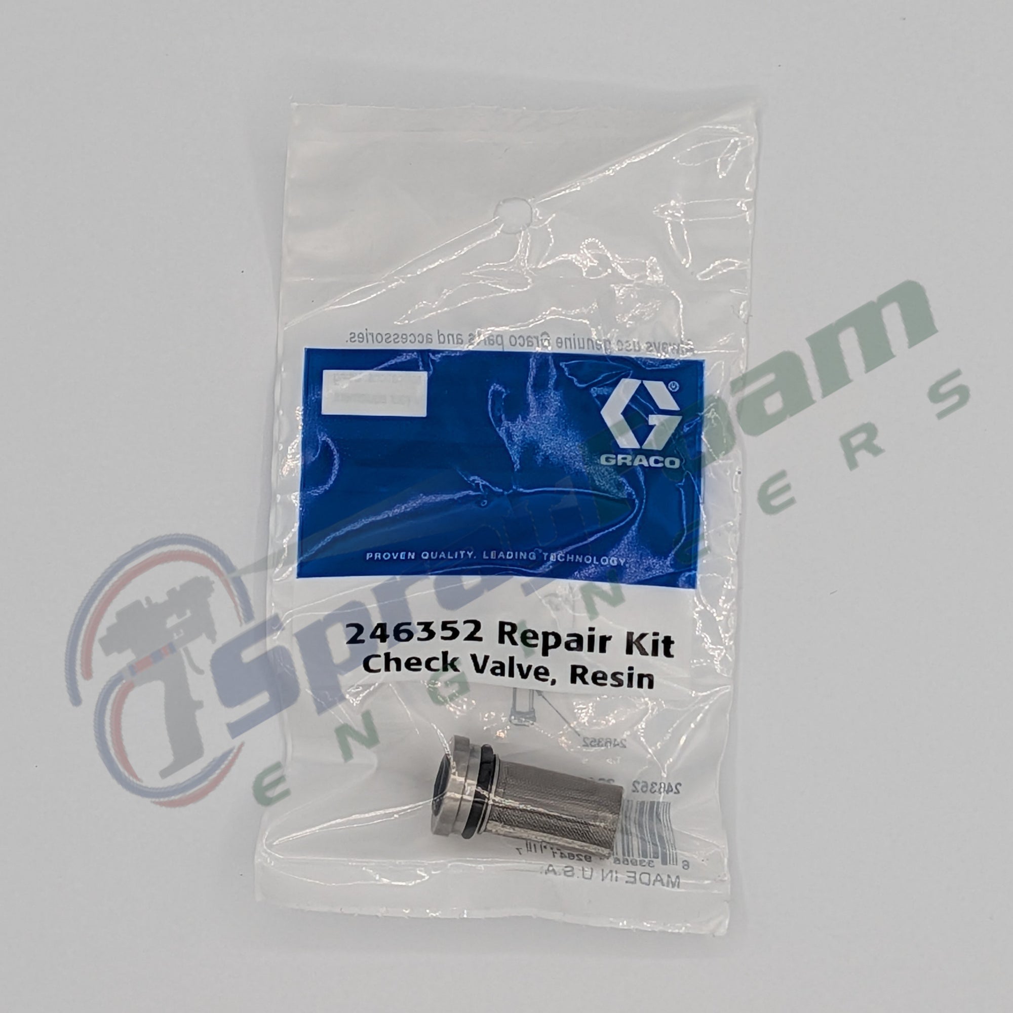 'B' side Check Valve for Fusion AP and Fusion PC, Graco Part 246352