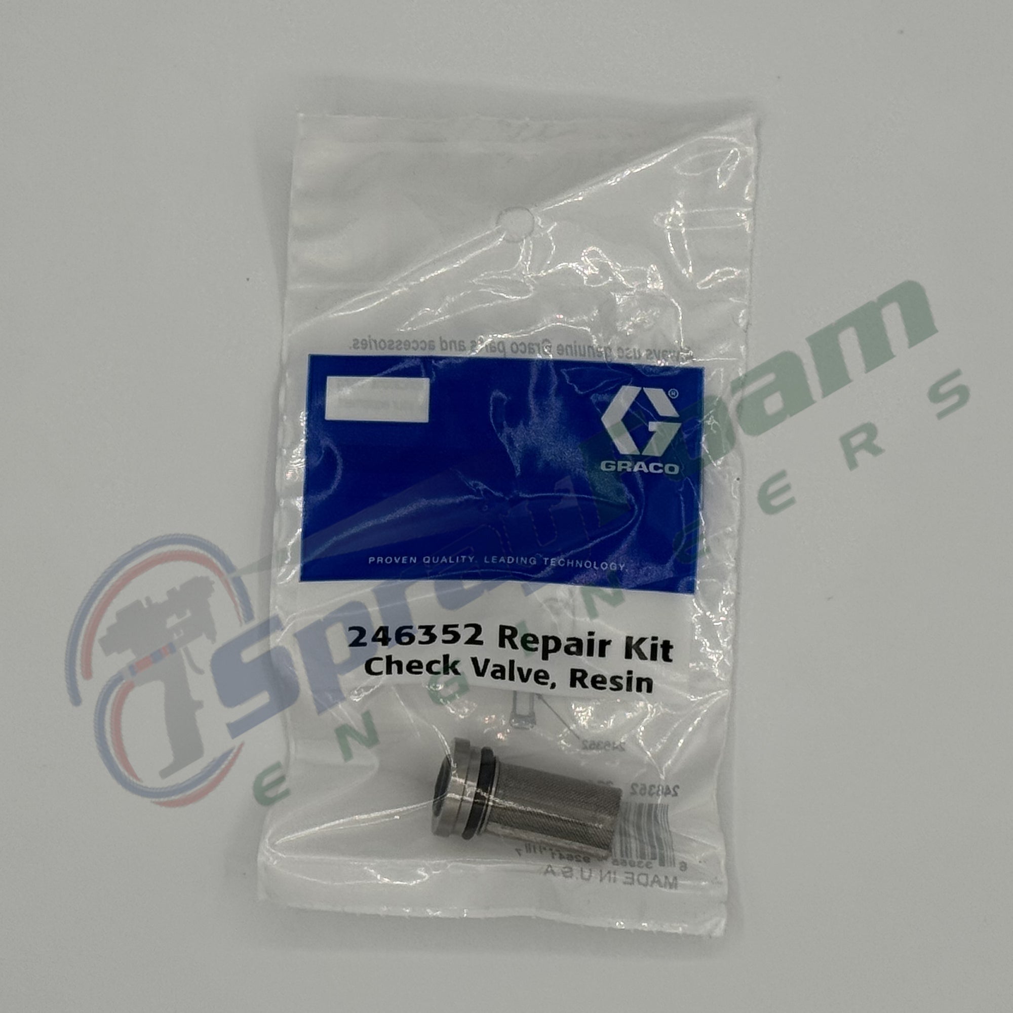 'B' side Check Valve for Fusion AP and Fusion PC, Graco Part 246352