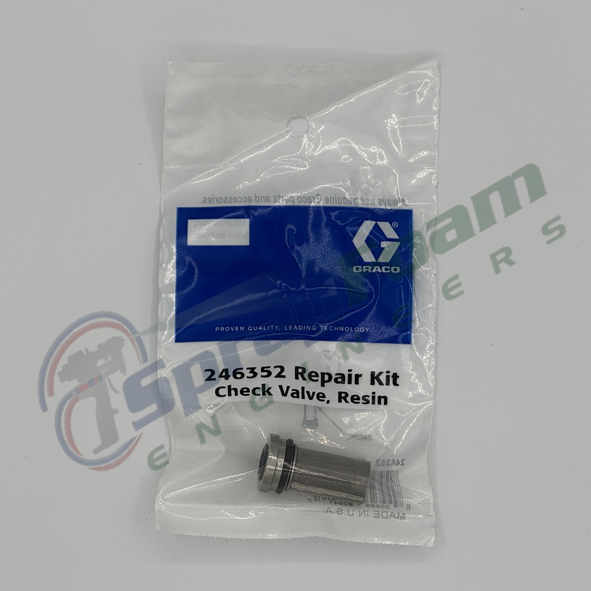 'B' side Check Valve for Fusion AP and Fusion PC, Graco Part 246352