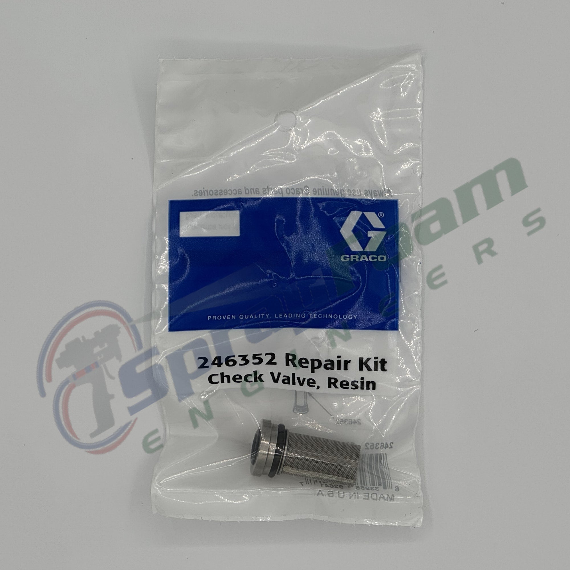 'B' side Check Valve for Fusion AP and Fusion PC, Graco Part 246352