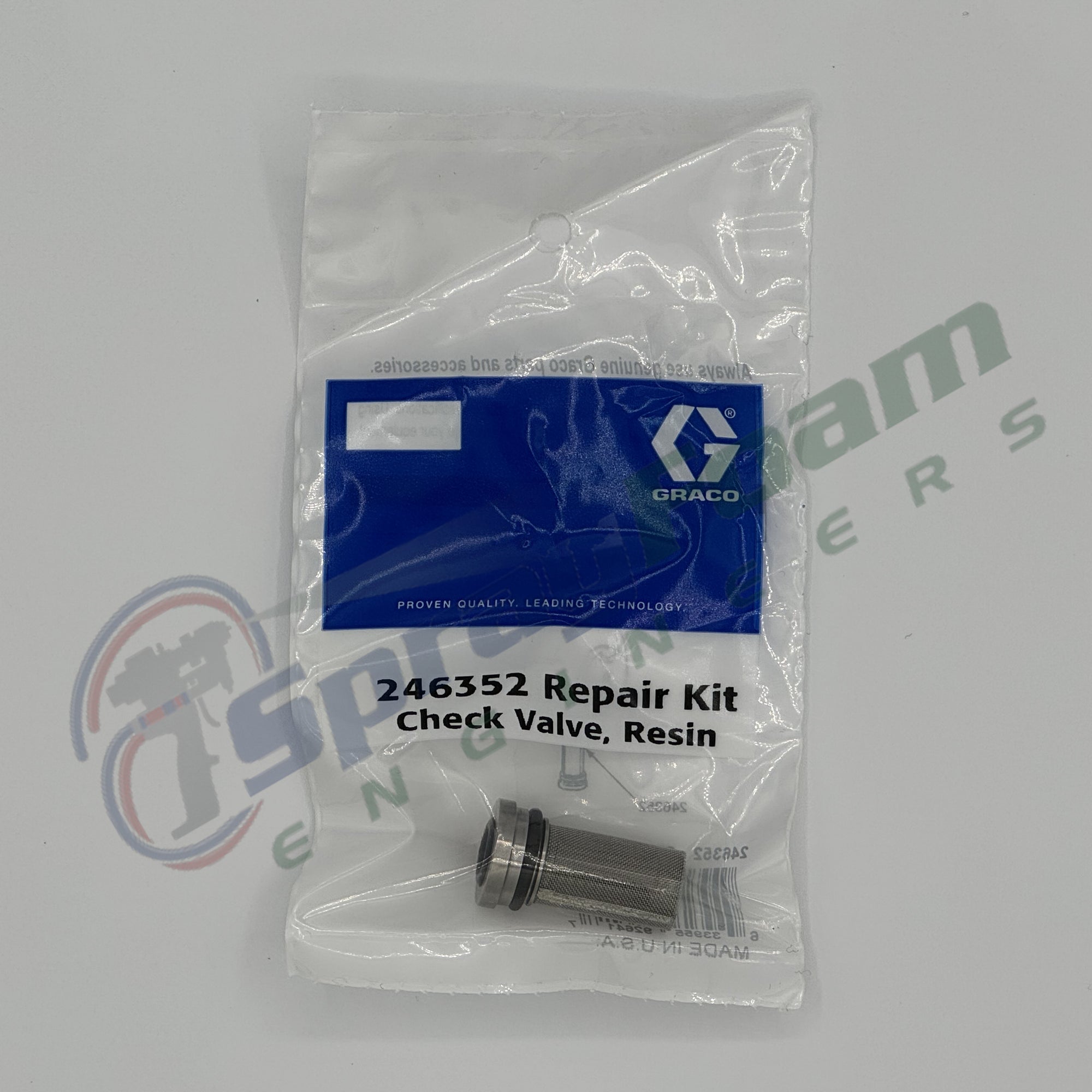 'B' side Check Valve for Fusion AP and Fusion PC, Graco Part 246352