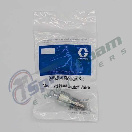 Fluid valve repair kit for Fusion AP and PC, Graco Part 246356