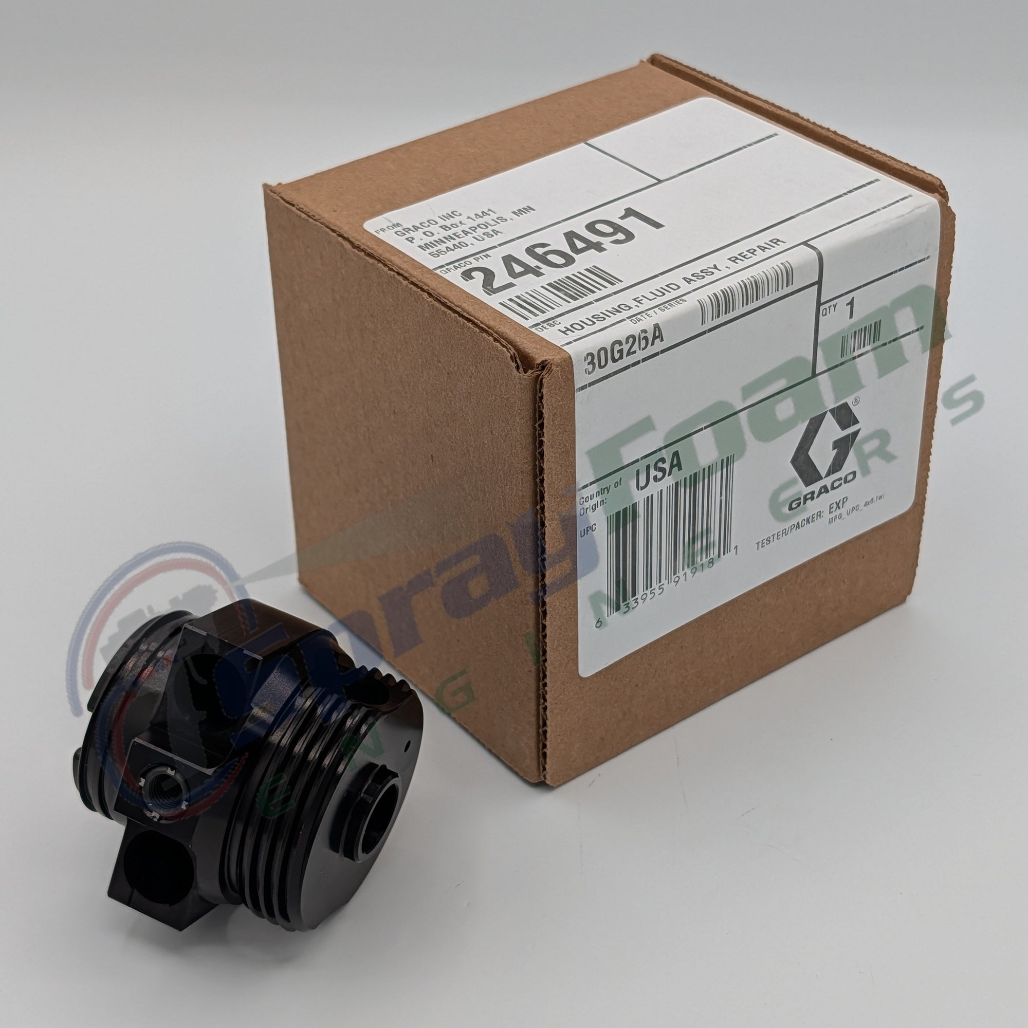 Fluid housing assembly for Fusion AP gun, Graco Part 246491