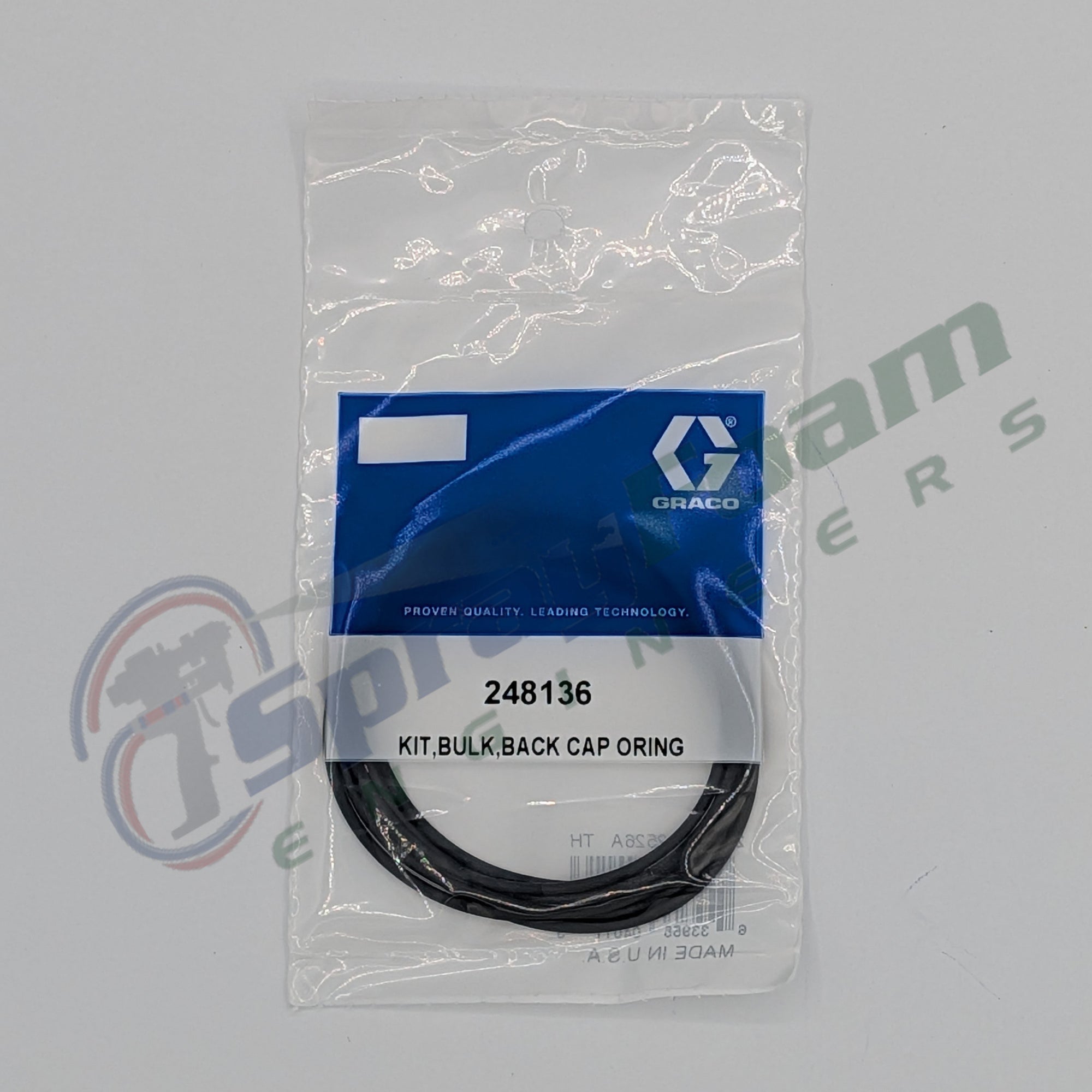 Back cap O-ring kit for Fusion AP and PC, Graco Part 248136