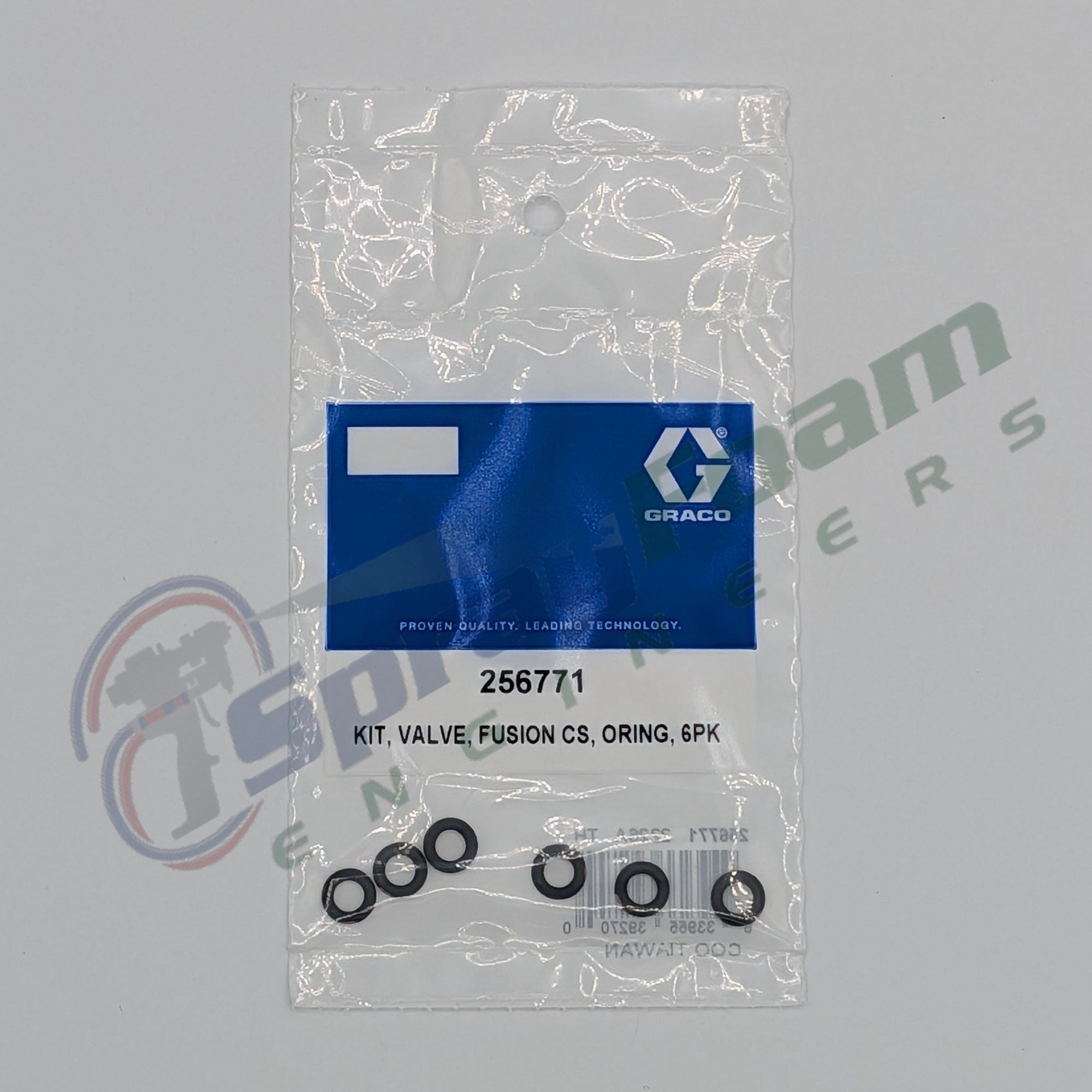 Fusion CS Valve O-Ring Kit, 6 Pack, Graco Part 256771