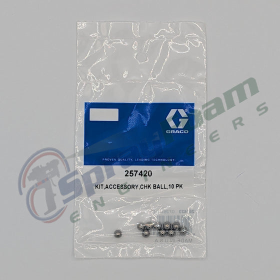 Carbide check ball 10 pack, Fusion AP and PC, Graco Part 257420