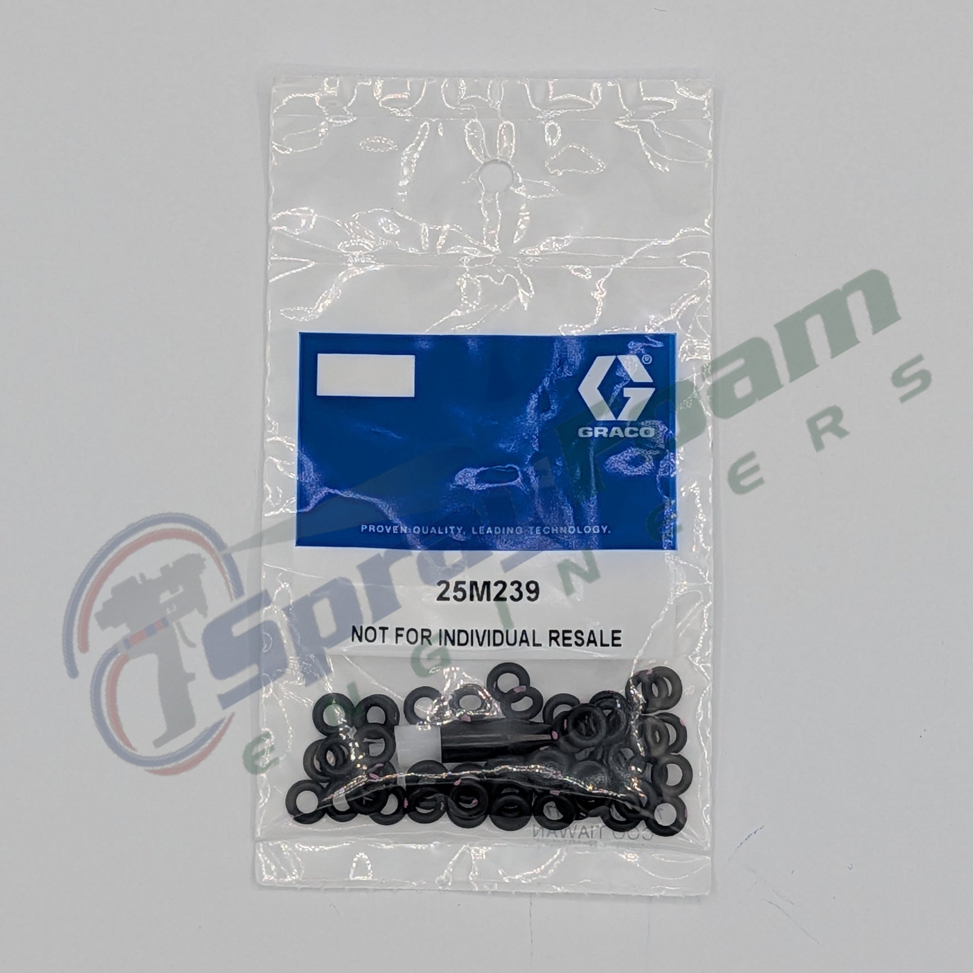 O-ring kit, 50 pack, for Fusion FX spray gun, Graco Part 25M239