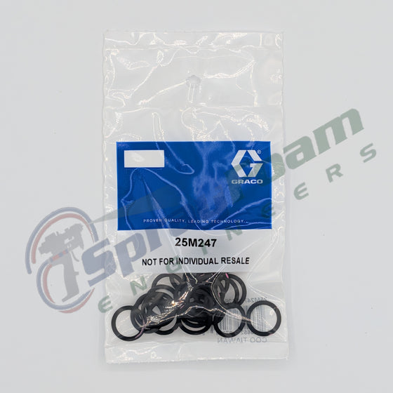 O-ring kit, 25 pack, for Fusion FX spray gun, Graco Part 25M247