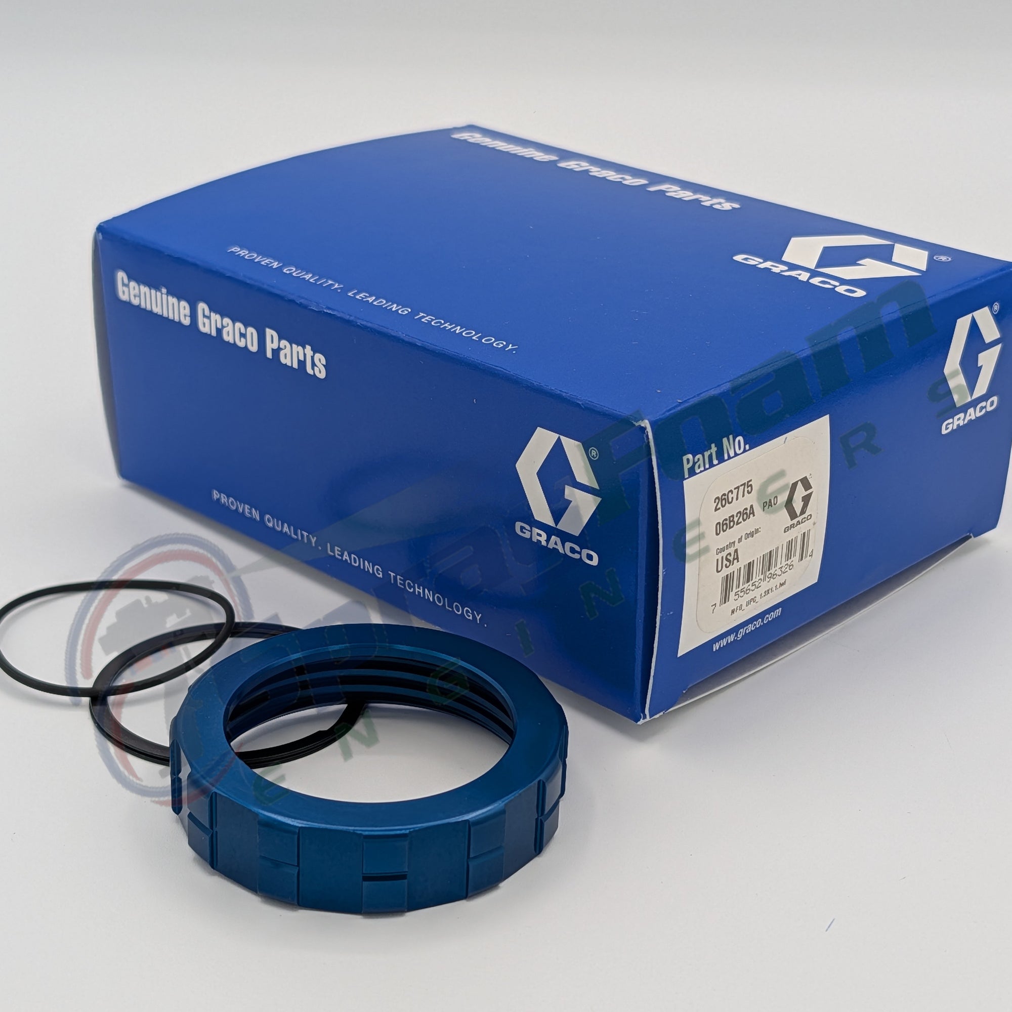 Fusion PC Lock Ring, Blue Middle Ring, Graco Part 26C775