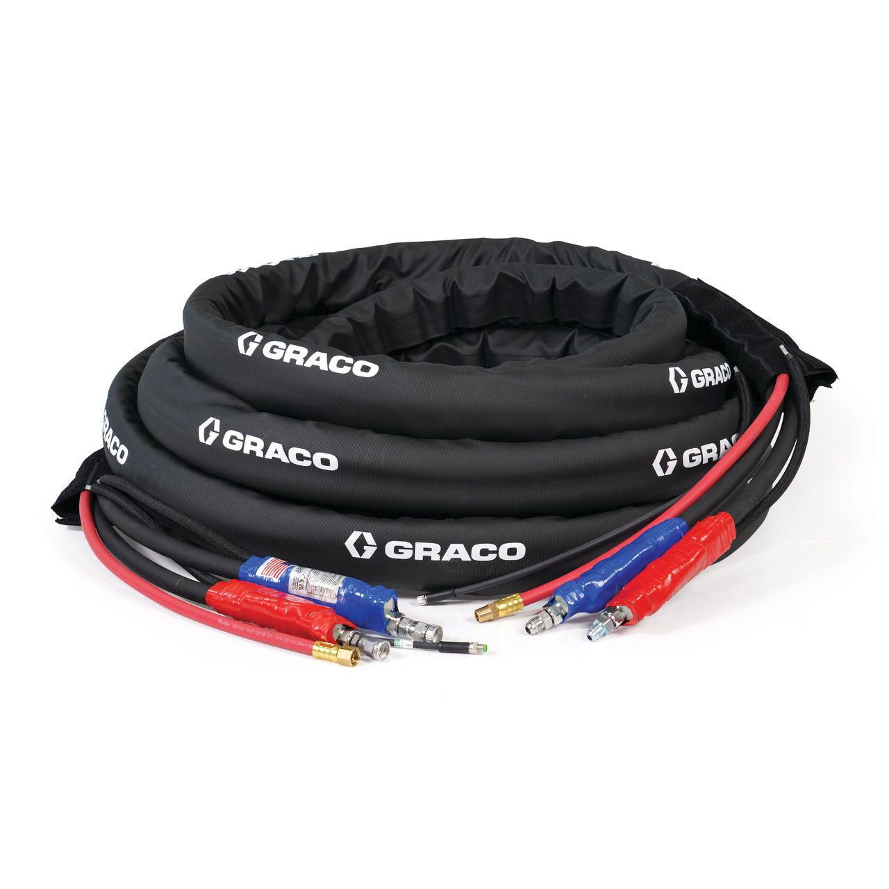 50 ft x 3/8 in Internal Heated Hose, 2000 psi, RTD, Xtreme-Wrap, Reactor 2, Graco Part 26D098