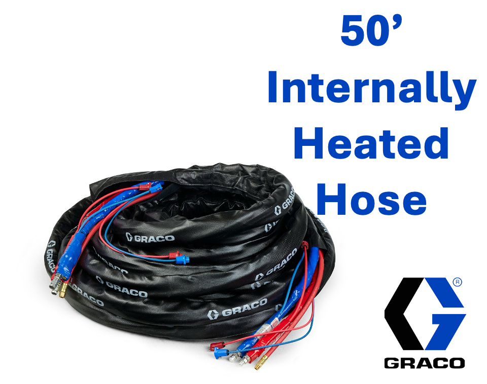 Graco E30 Reactor 3 spray foam rig with Graco AP Fusion gun, 100 feet of shore power cable, on mobile cart