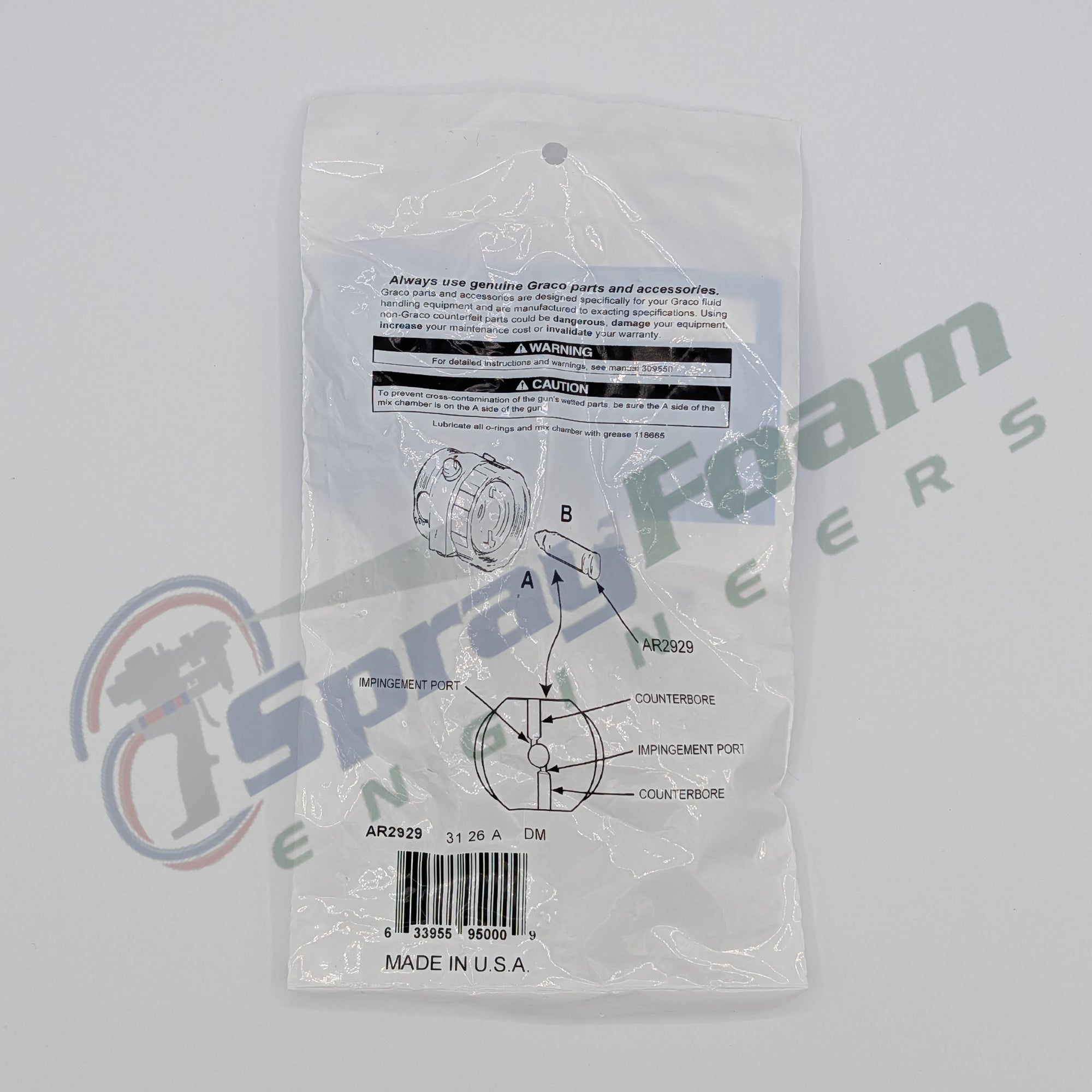 Fusion AP Round Mix Chamber 00, 0.029 in, Graco Part AR2929