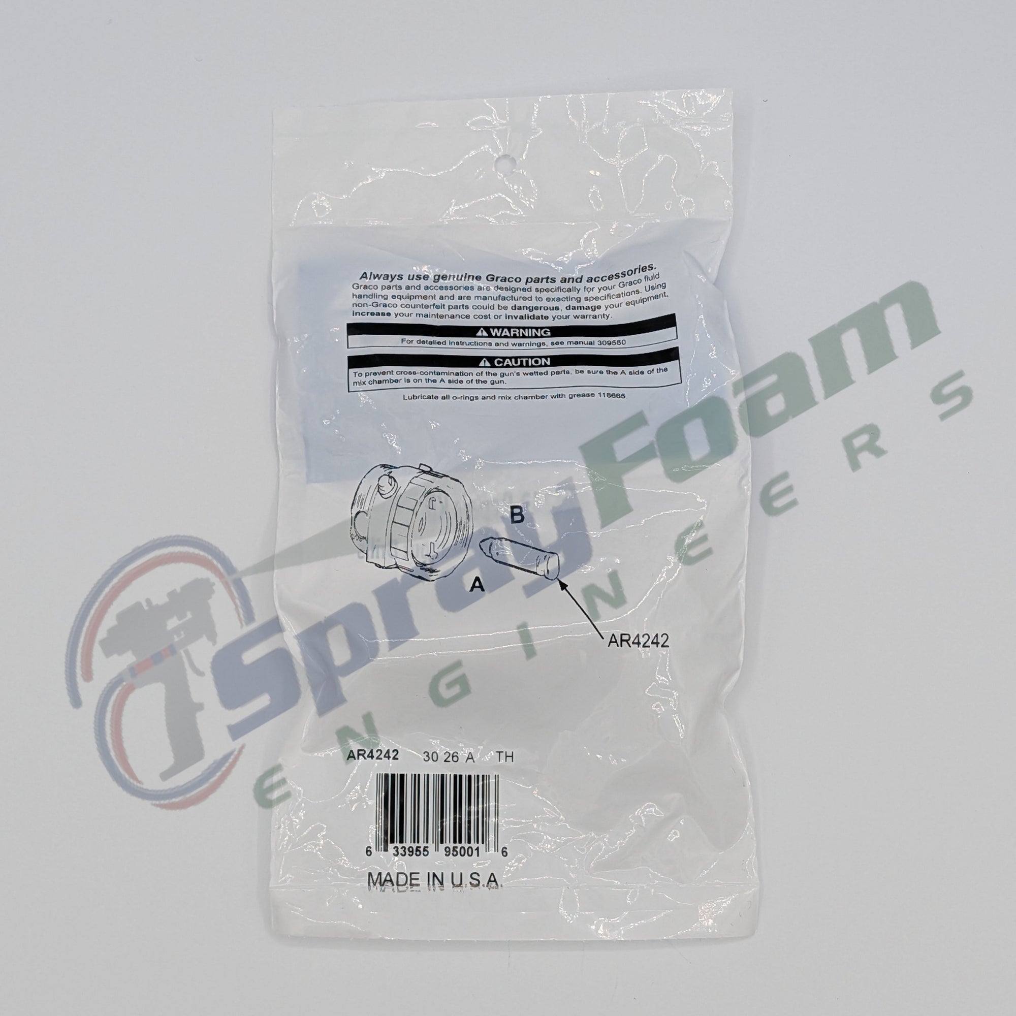 Fusion AP Round Mix Chamber 01, 0.042 in, Graco Part AR4242