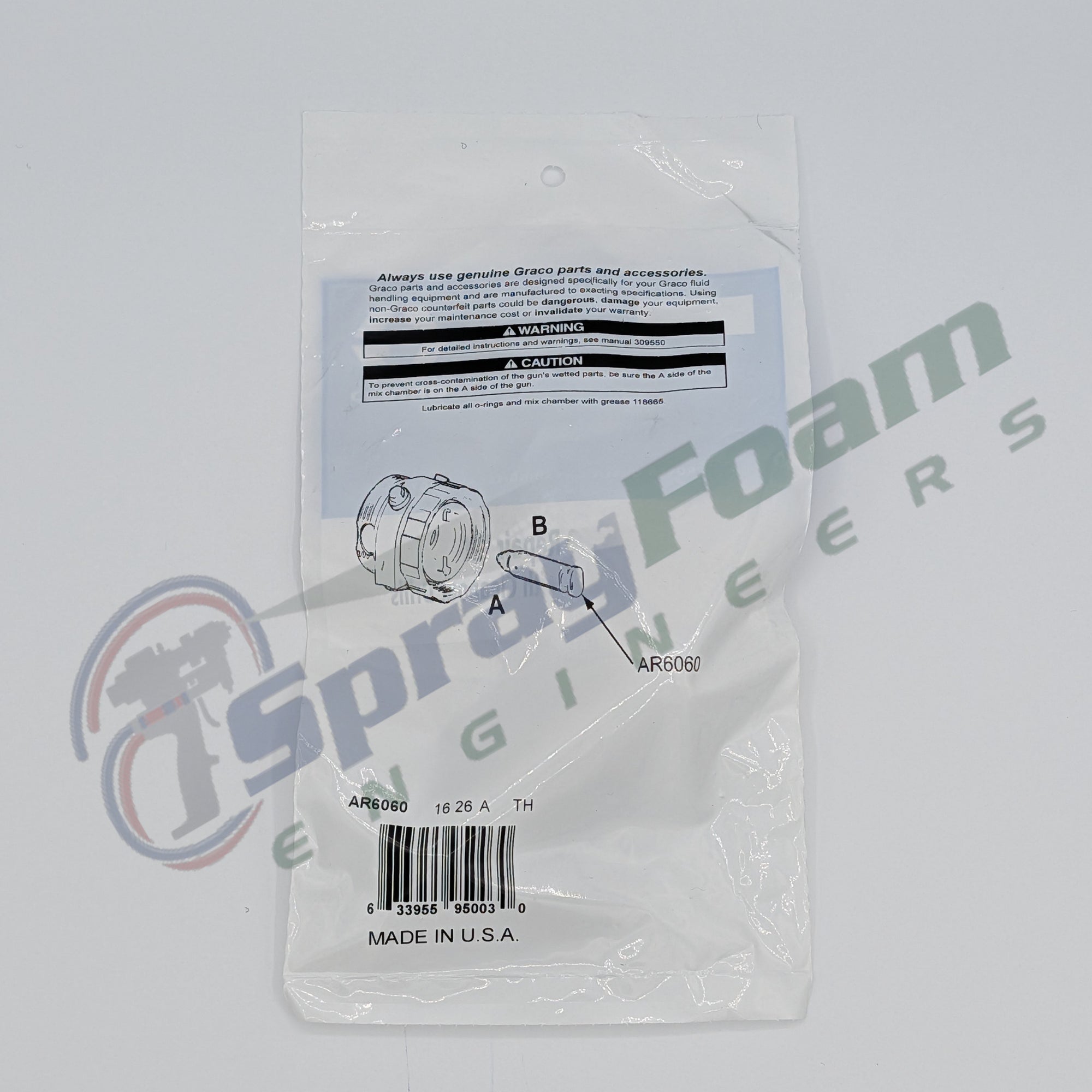 Fusion AP Round Mix Chamber 03, 0.060 in, Graco Part AR6060
