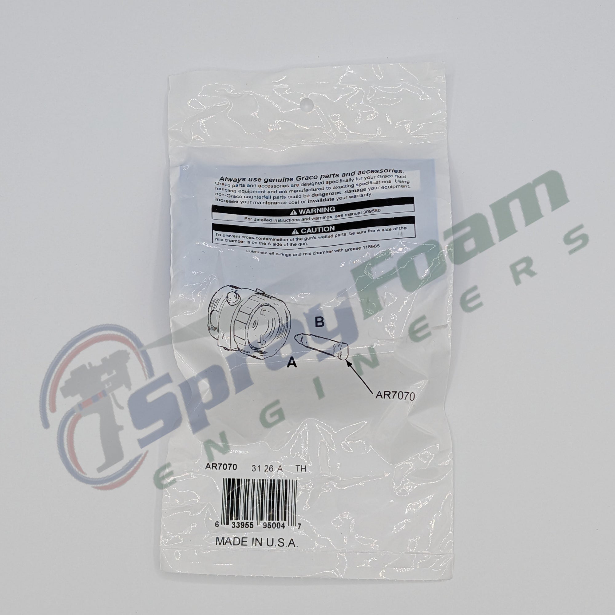Fusion AP Round Mix Chamber 04, 0.070 in, Graco Part AR7070