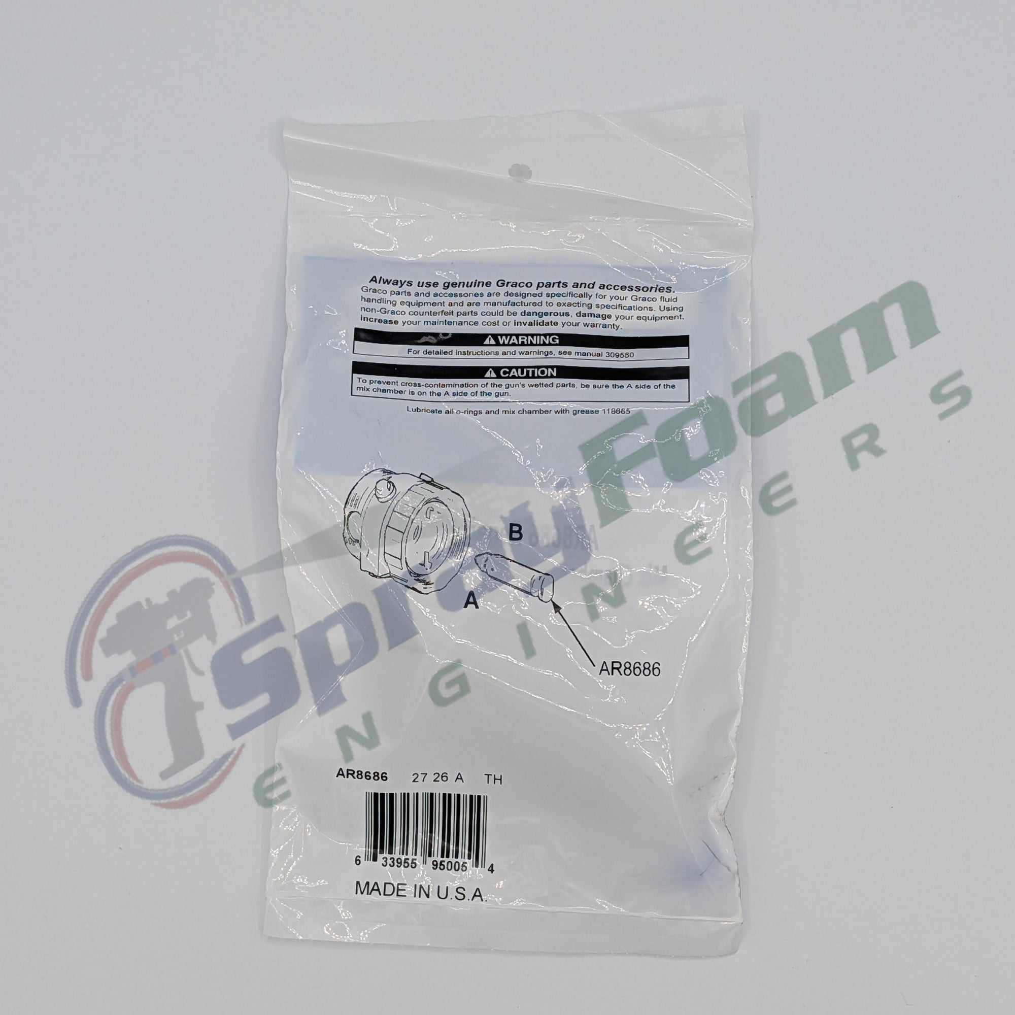 Fusion AP Round Mix Chamber 05, 0.086 in, Graco Part AR8686
