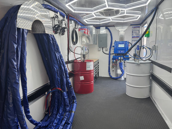 Graco E30 Reactor 3 spray foam rig with Graco PC or FX Fusion gun, 40kW diesel generator, and 7'x20' trailer