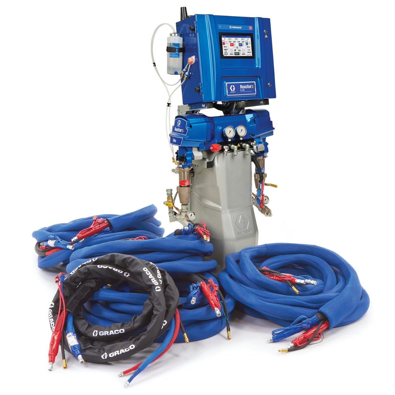 Reactor 3 E-20 Elite Tier Spray Foam Proportioner Package, 200 ft External Heated Hose, 10 kW, Graco Part EHR312