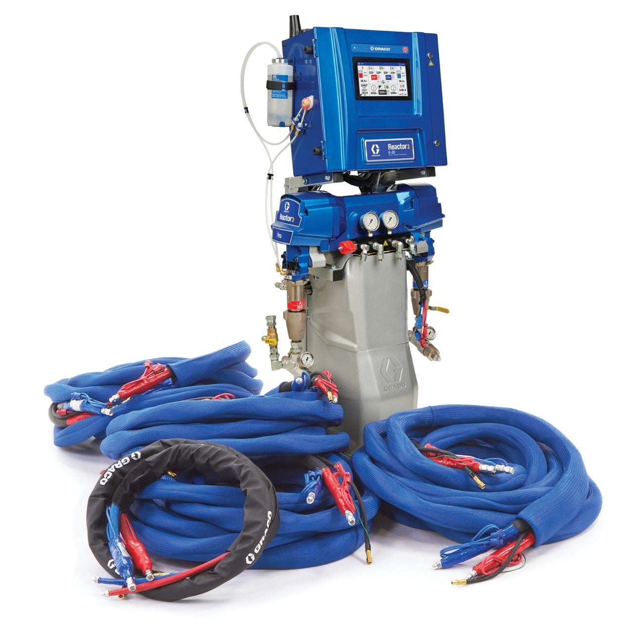 Reactor 3 E-20 Pro Tier Spray Foam Proportioner Package, 200 ft External Heated Hose, 10 kW, Graco Part EHR313