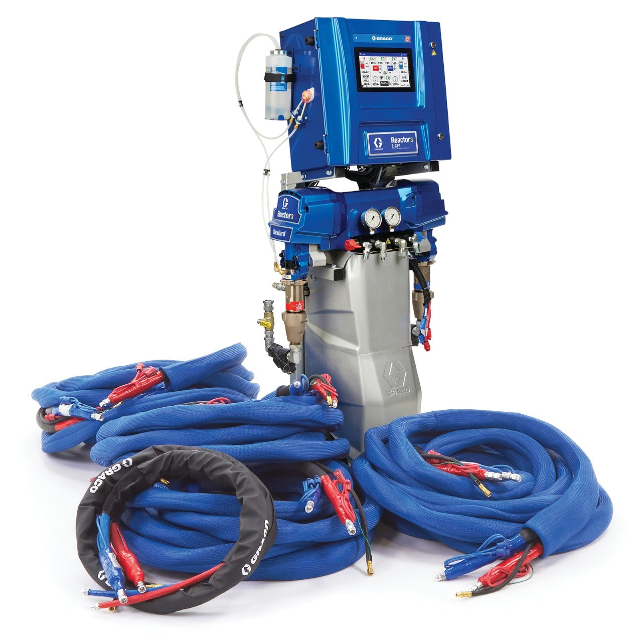 Reactor 3 E-XP1 Standard Tier Polyurea Proportioner Package, 200 ft External Heated Hose, 10 kW, Graco Part EHR320