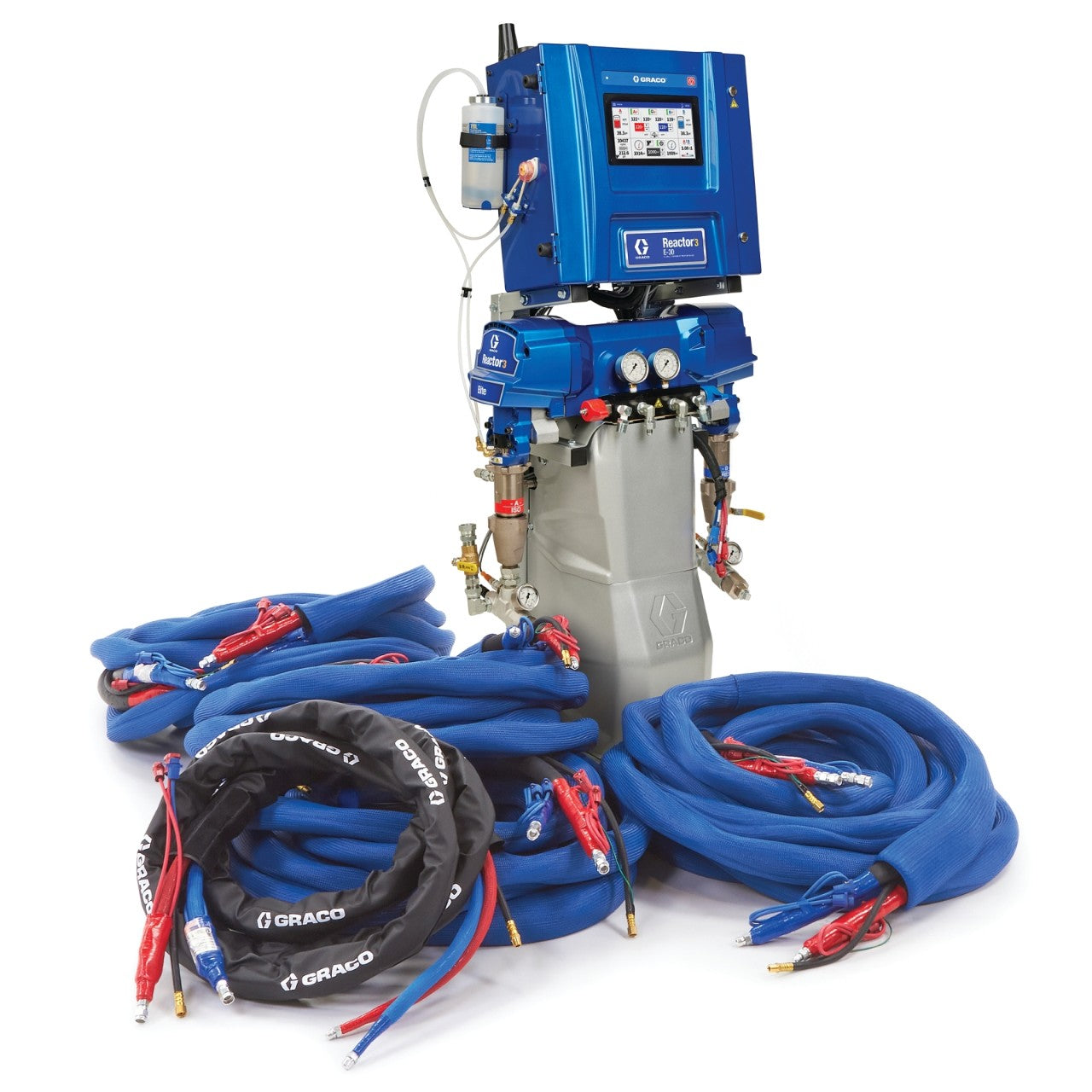 Reactor 3 E-30 Elite Tier Spray Foam Proportioner Package, 200 ft External Heated Hose, 15 kW, Graco Part EHR332