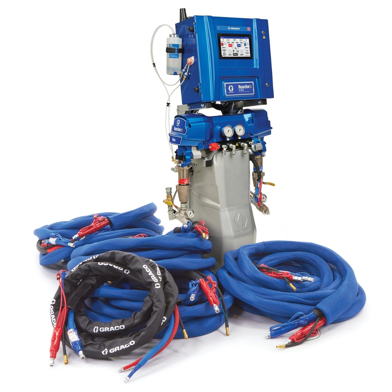 Reactor 3 E-XP2 Elite Tier Polyurea Proportioner Package, 200 ft  External Heated Hose, 15 kW, Graco Part EHR342
