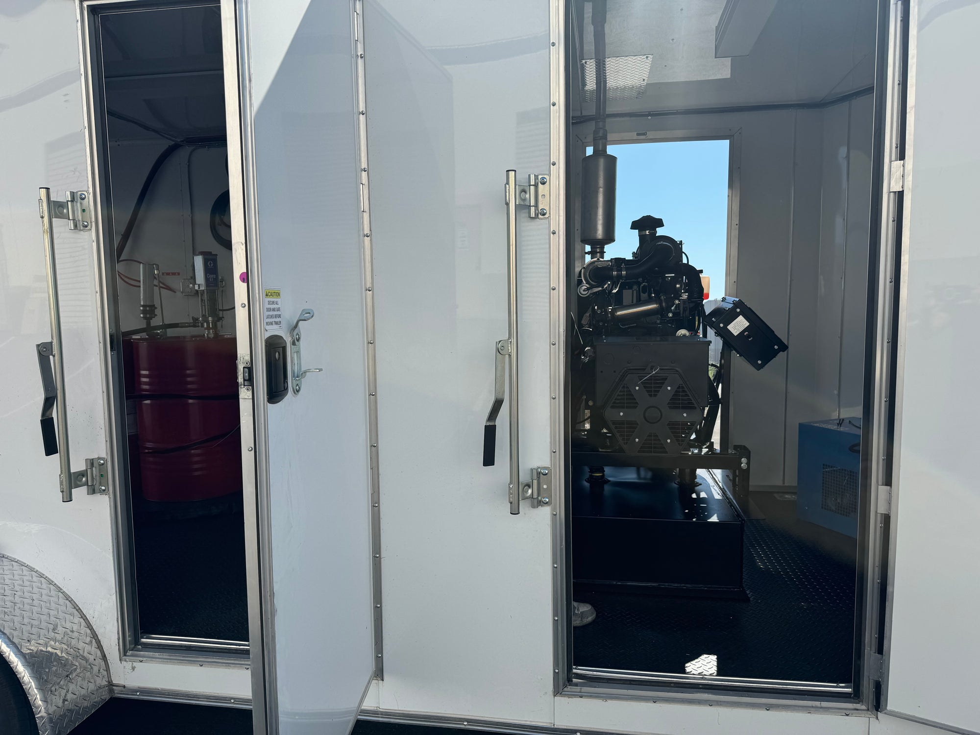 Graco EXP2 Reactor 3 spray foam rig with Graco PC or FX Fusion gun, 40kW diesel generator, and 7'x20' trailer