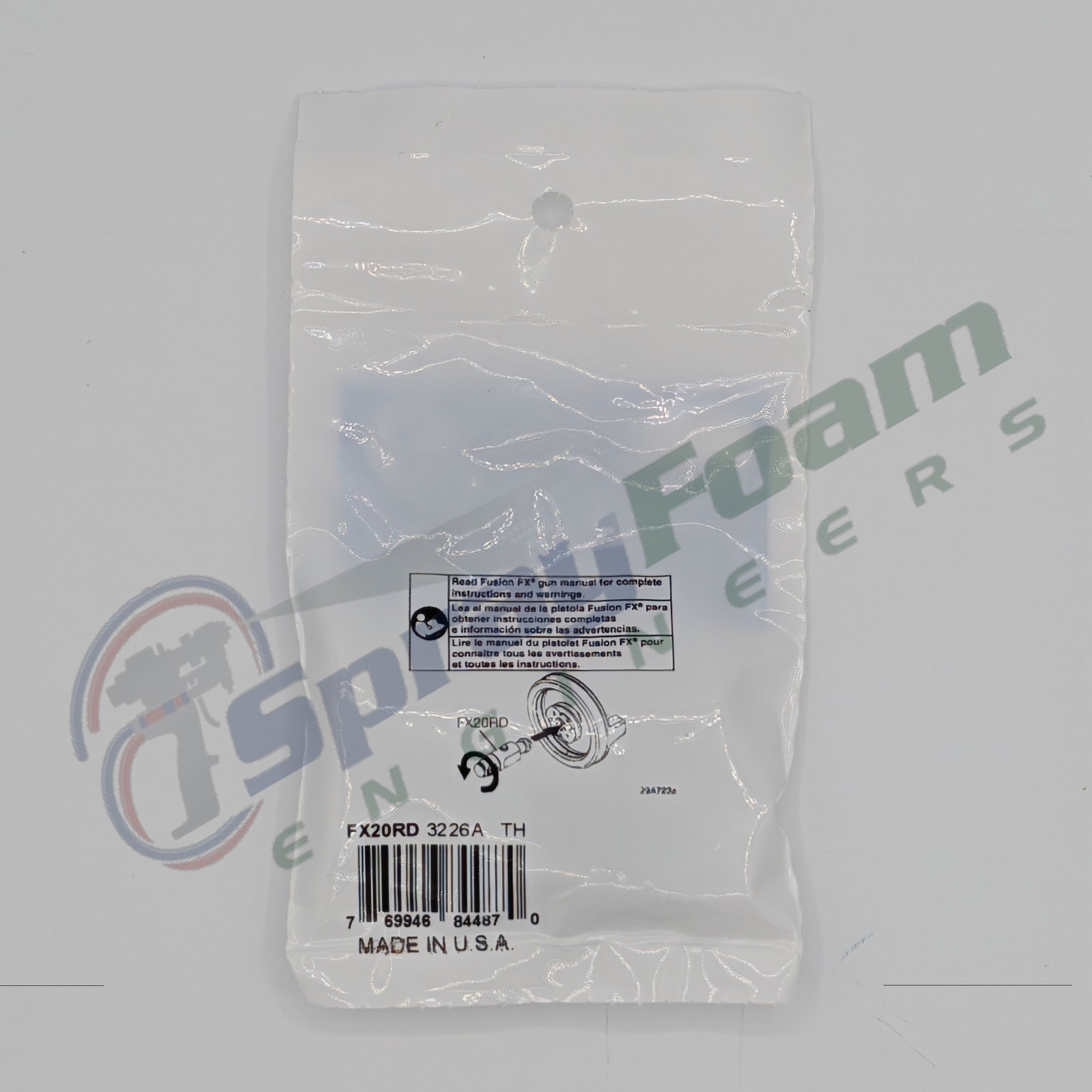 Fusion FX Round Mix Chamber, 0.020 in Orifice, Graco Part FX20RD
