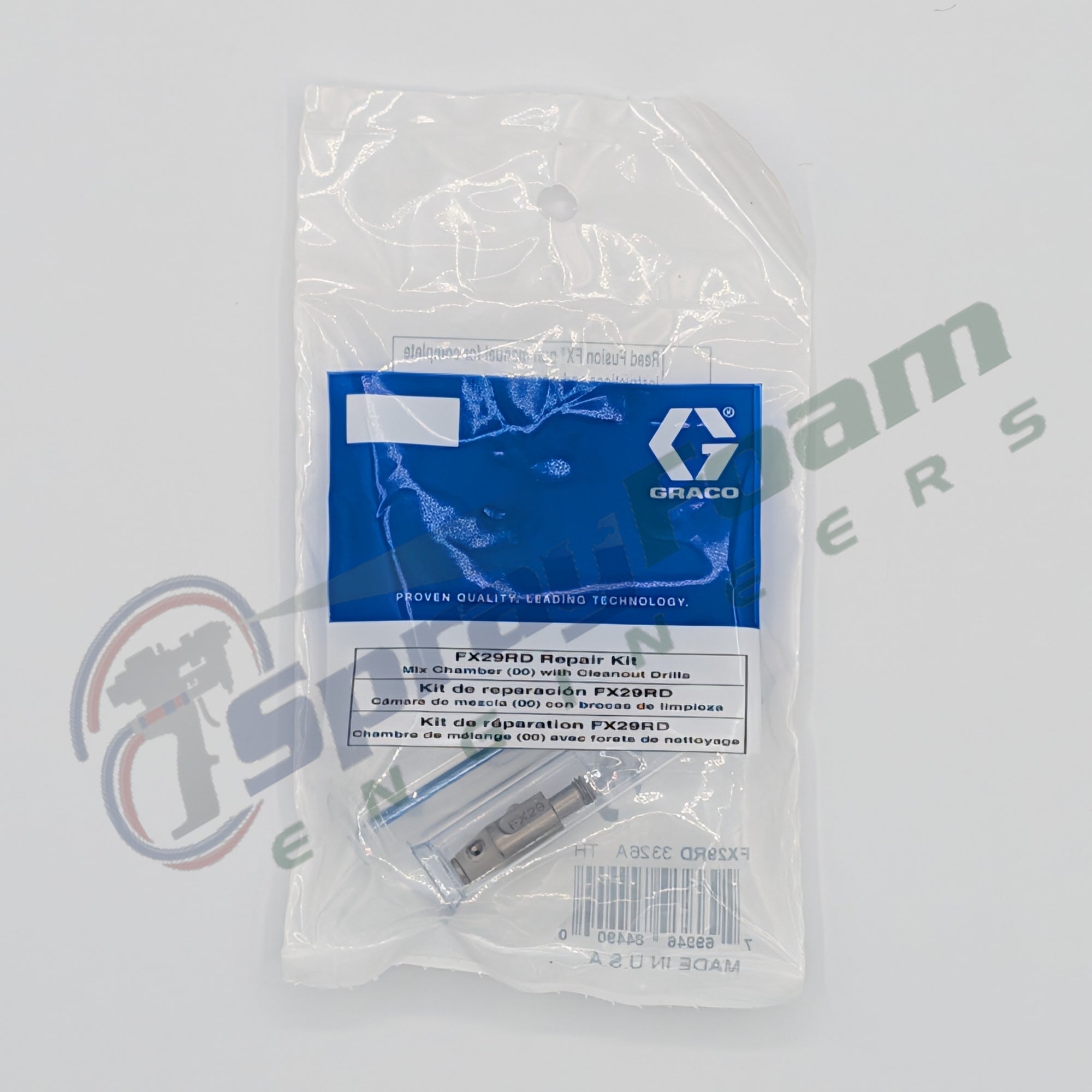 Fusion FX Round Mix Chamber, 0.029 in Orifice, Graco Part FX29RD