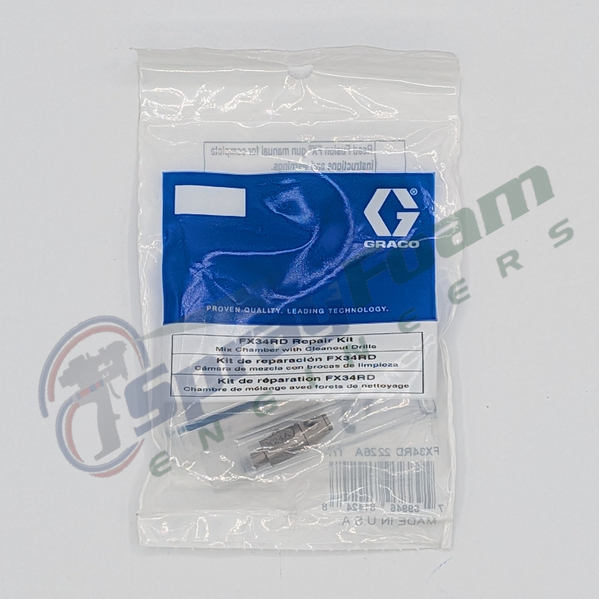 Round Mix Chambers - 0.034 orifice size for Fusion FX, Graco Part FX34RD