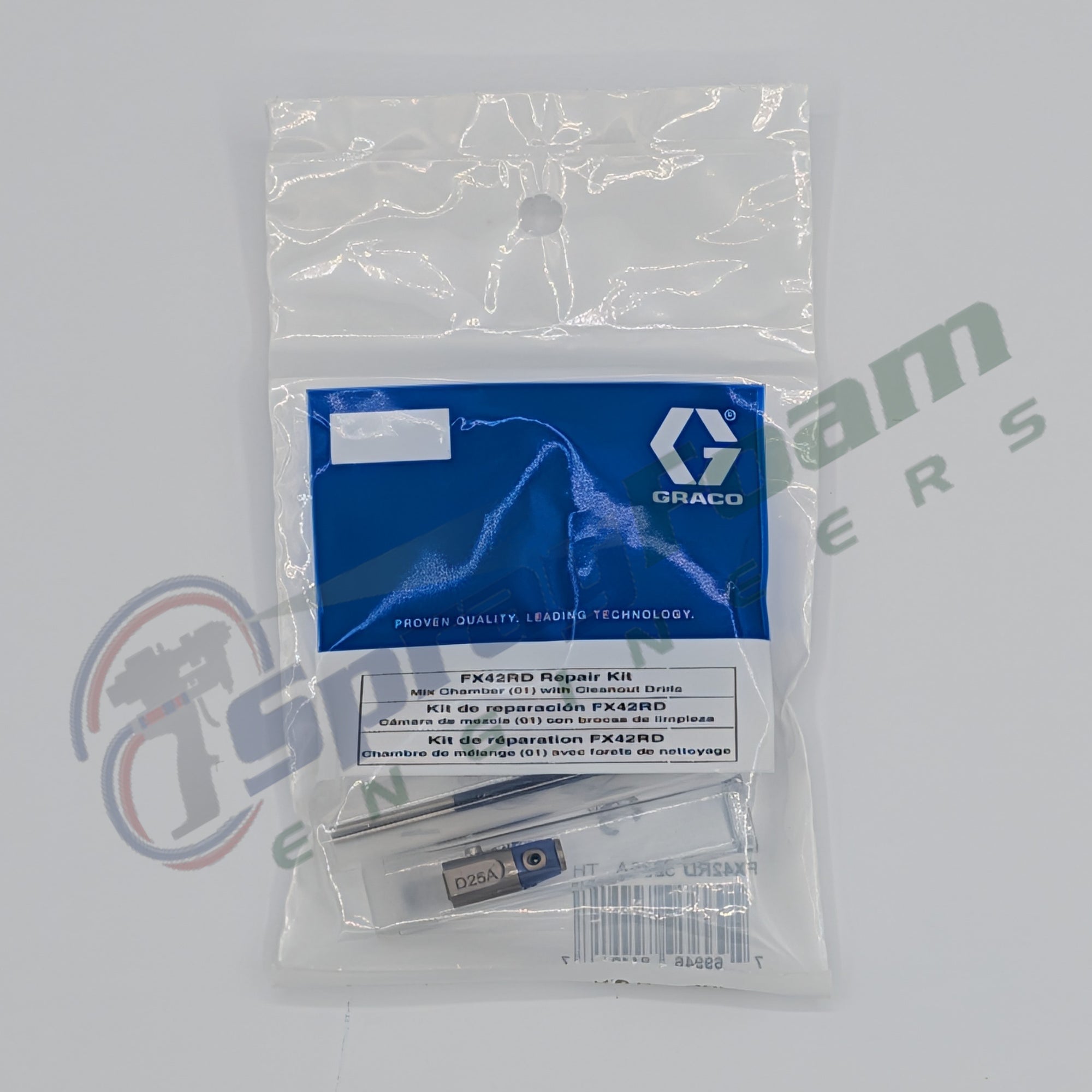 Fusion FX Round Mix Chamber, 0.042 in Orifice, Graco Part FX42RD
