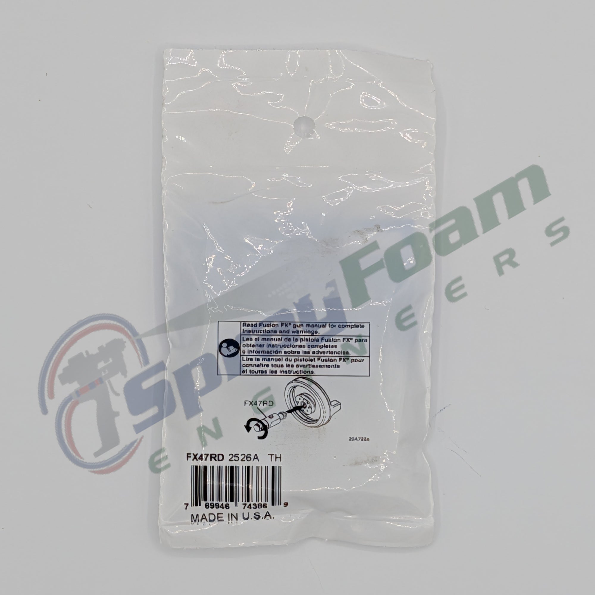 Round Mix Chambers - 0.047 orifice size for Fusion FX, Graco Part FX47RD