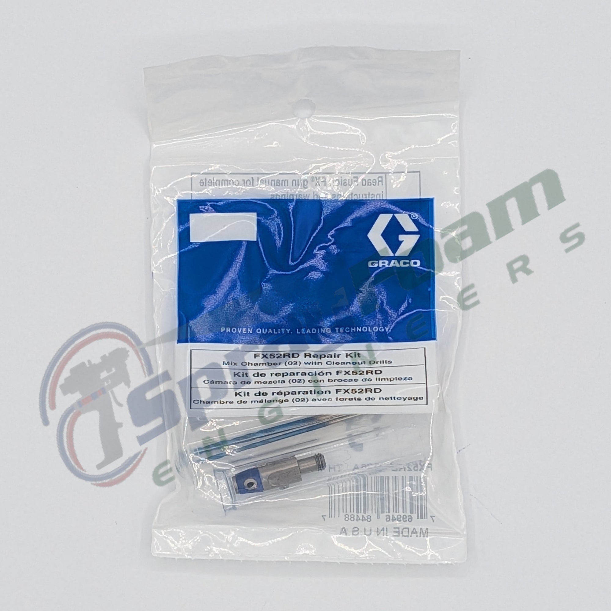 Fusion FX Round Mix Chamber, 0.052 in Orifice, Graco Part FX52RD