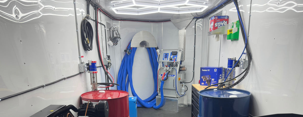 Great cheap spray foam machine.  Good quality Graco A25 foam trailer