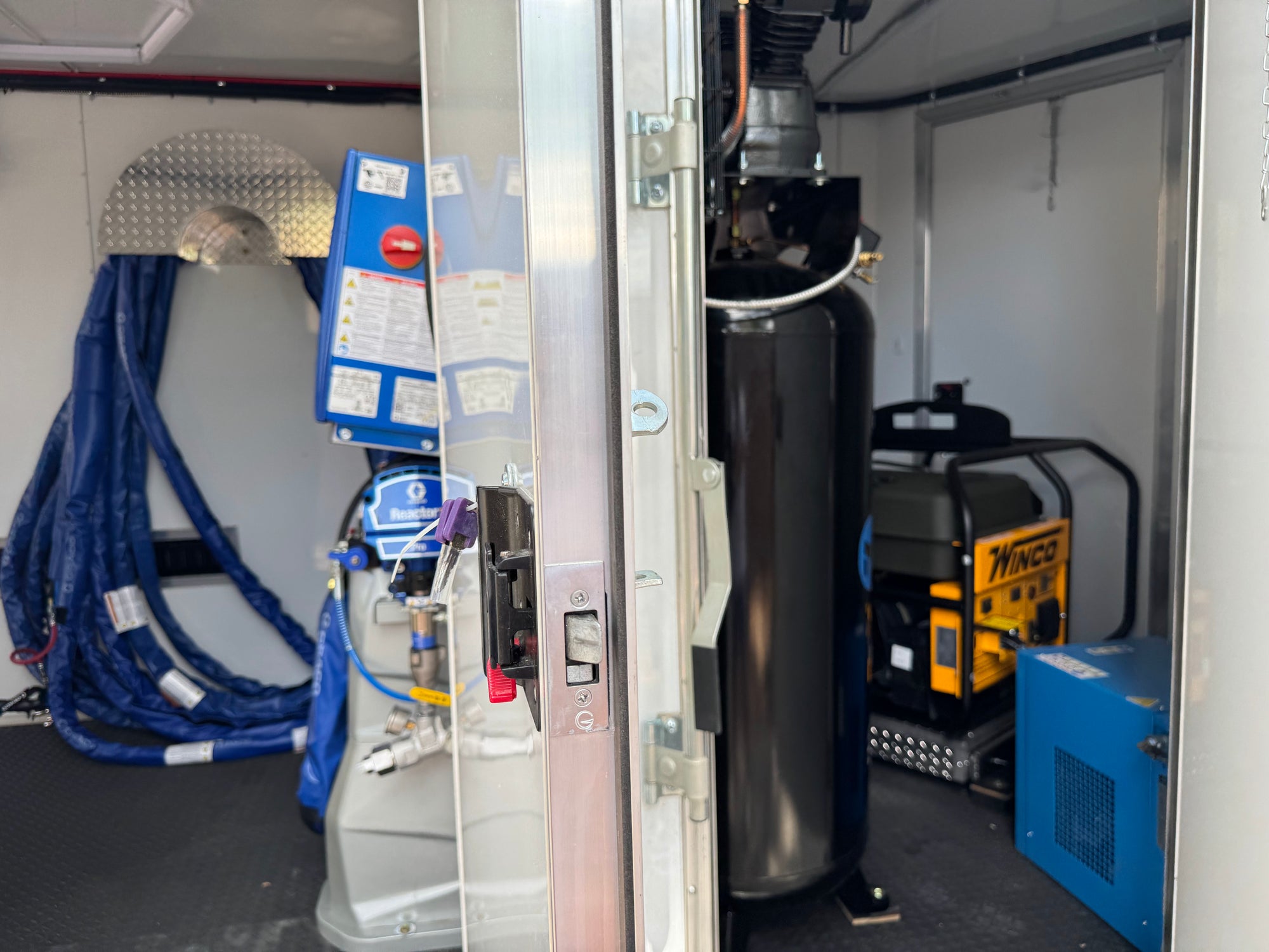 Graco E20 spray foam rig with gas generator slide