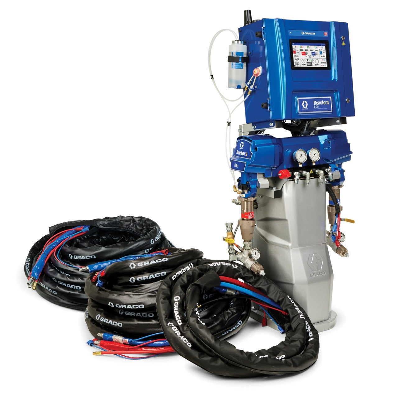 Reactor 3 E-30 Elite Tier Spray Foam Proportioner Package, 200 ft Internal Heated Hose, 15 kW, Graco Part IHR332