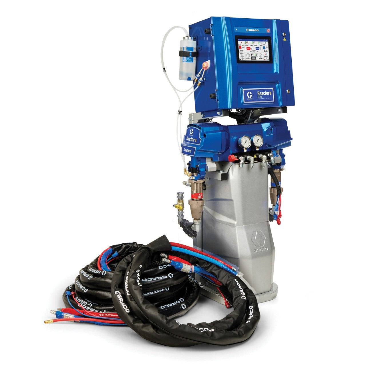 Reactor 3 E-20 Standard Tier Spray Foam Proportioner Package, 50 ft Internal Heated Hose, 7 kW, Graco Part ISR310