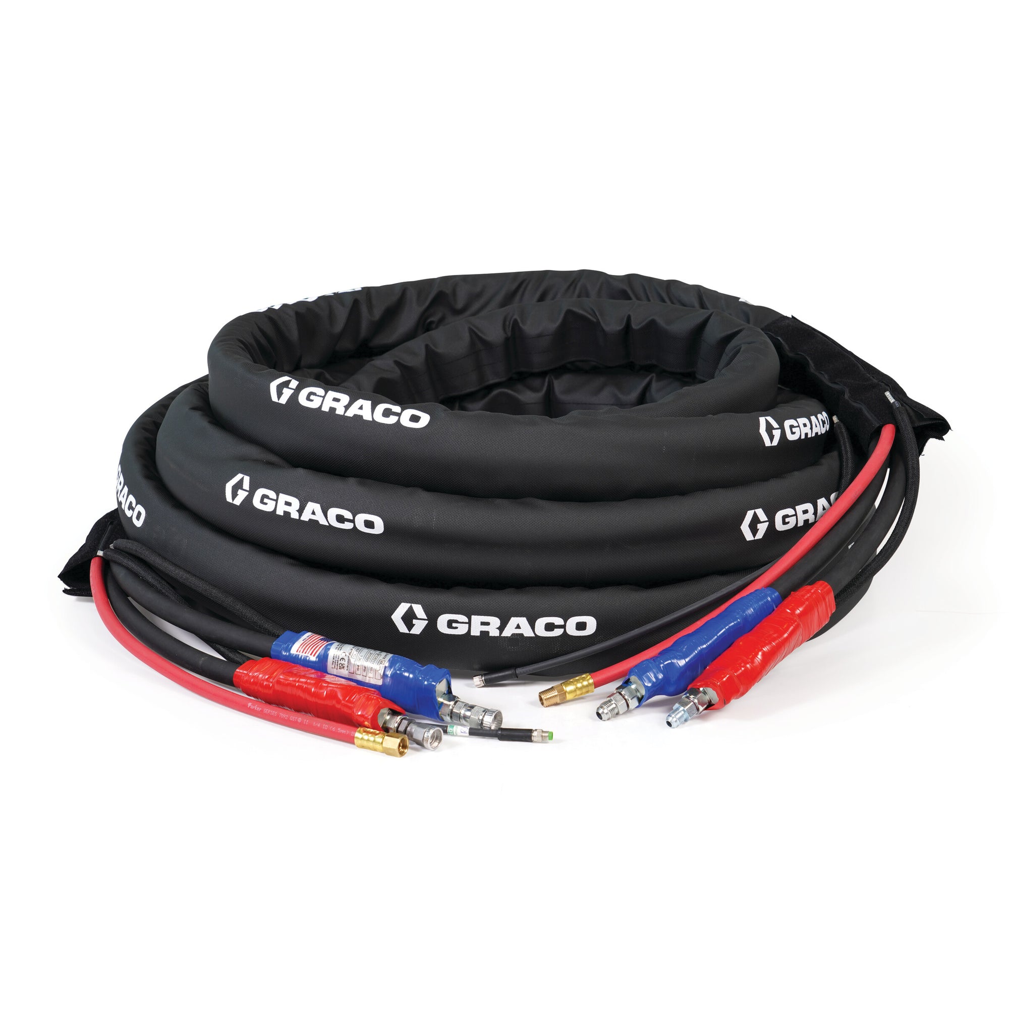 50 ft x 3/8 in Internal Heated Hose, 2000 psi, RTD, Xtreme-Wrap, Reactor 2, Graco Part 26D098