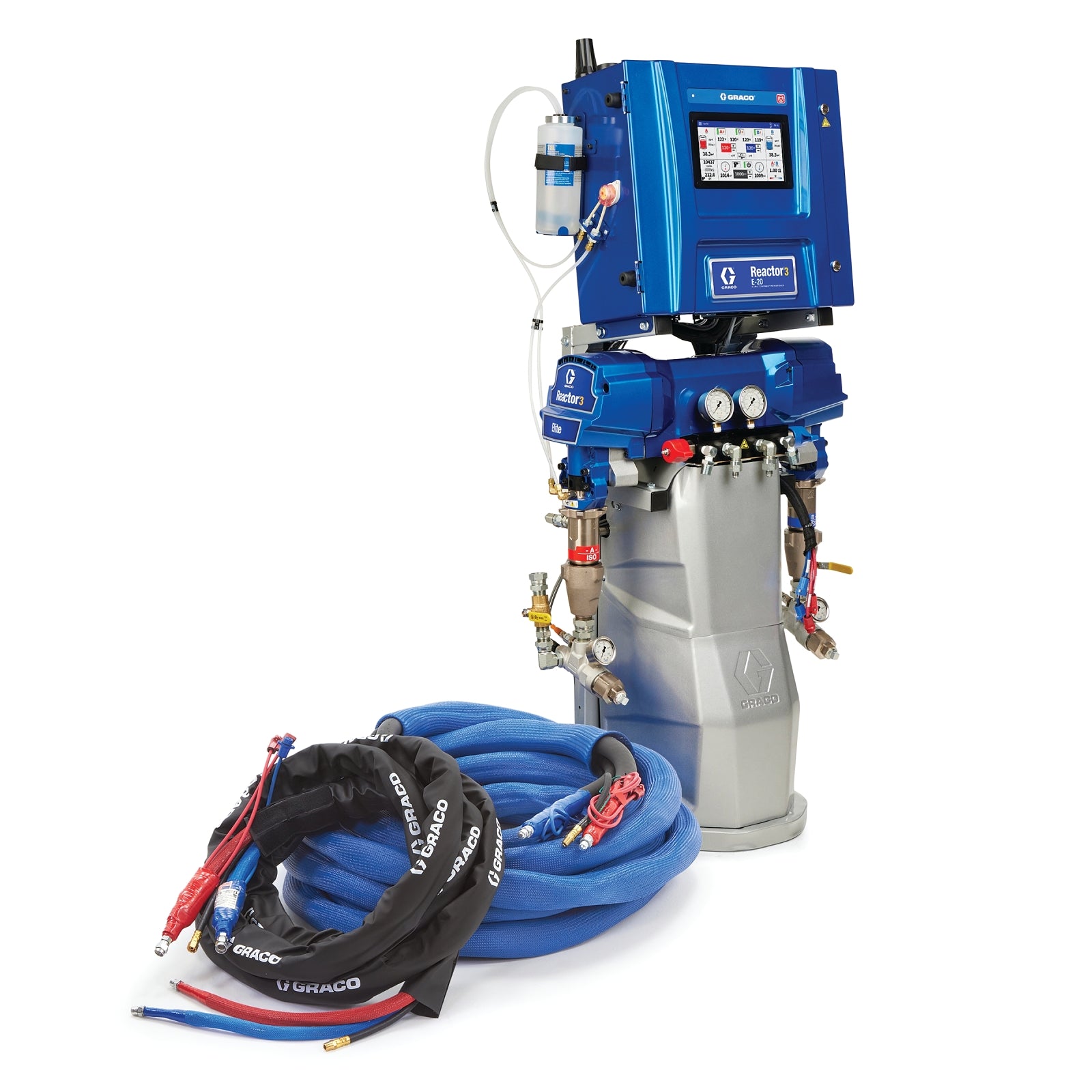 Reactor 3 E-20 Elite Tier Spray Foam Proportioner Package, 50 ft External Heated Hose, 10 kW, Graco Part ESR312