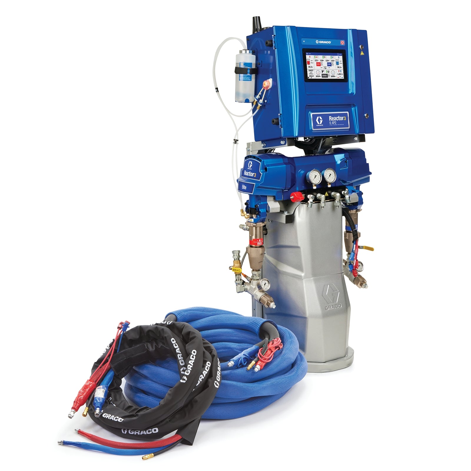 Reactor 3 E-XP2 Elite Tier Polyurea Proportioner Package, 50 ft  External Heated Hose, 15 kW, Graco Part ESR342