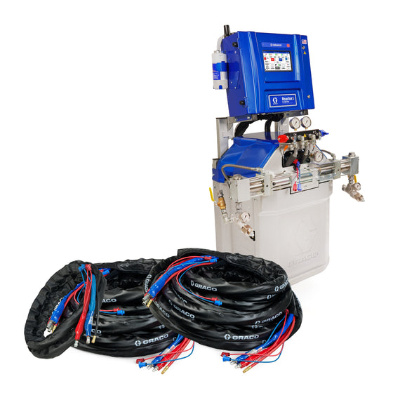 Reactor 3 H-30 Pro Tier Spray Foam Proportioner Package, 200 ft Internal Heated Hose, 20 ft Xcelerator Whip Hose, 60 Hz, Graco Part IHR355