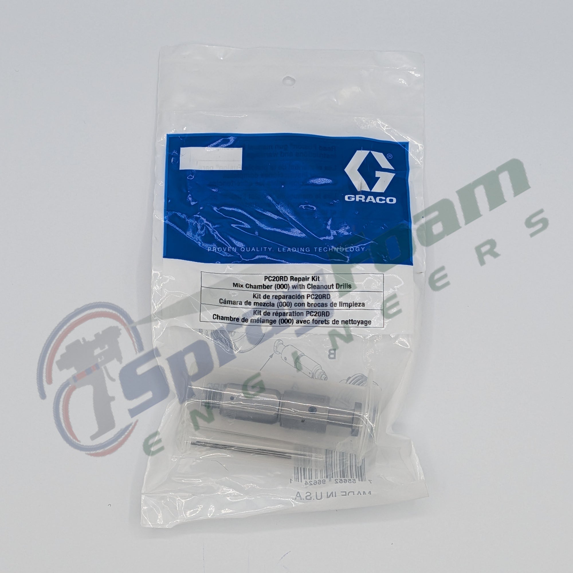 Fusion PC Round Mix Chamber 000, 0.020 in, Graco Part PC20RD