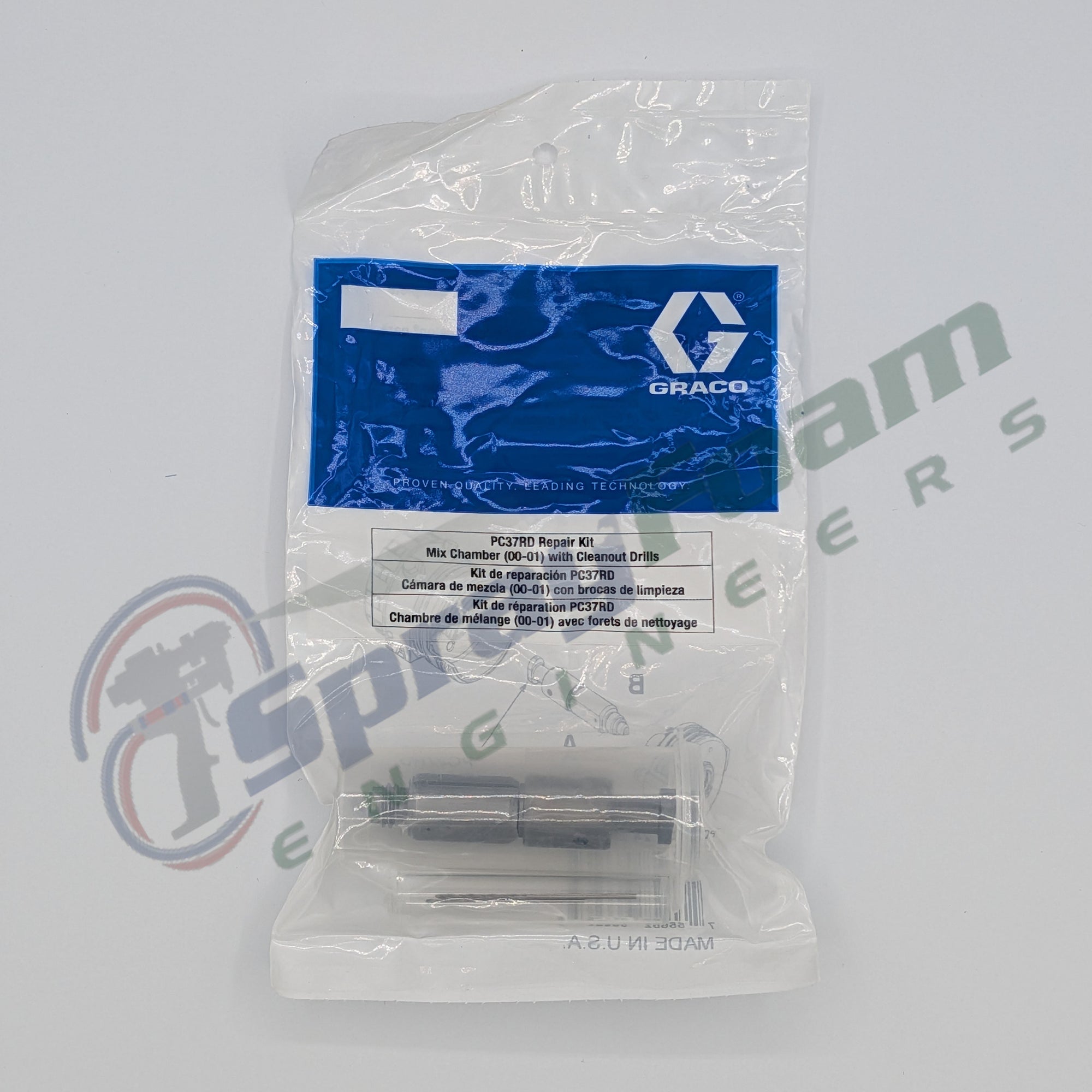Mixing Chamber - 0.042 orifice size (00-01) for Fusion PC, Graco Part PC37RD
