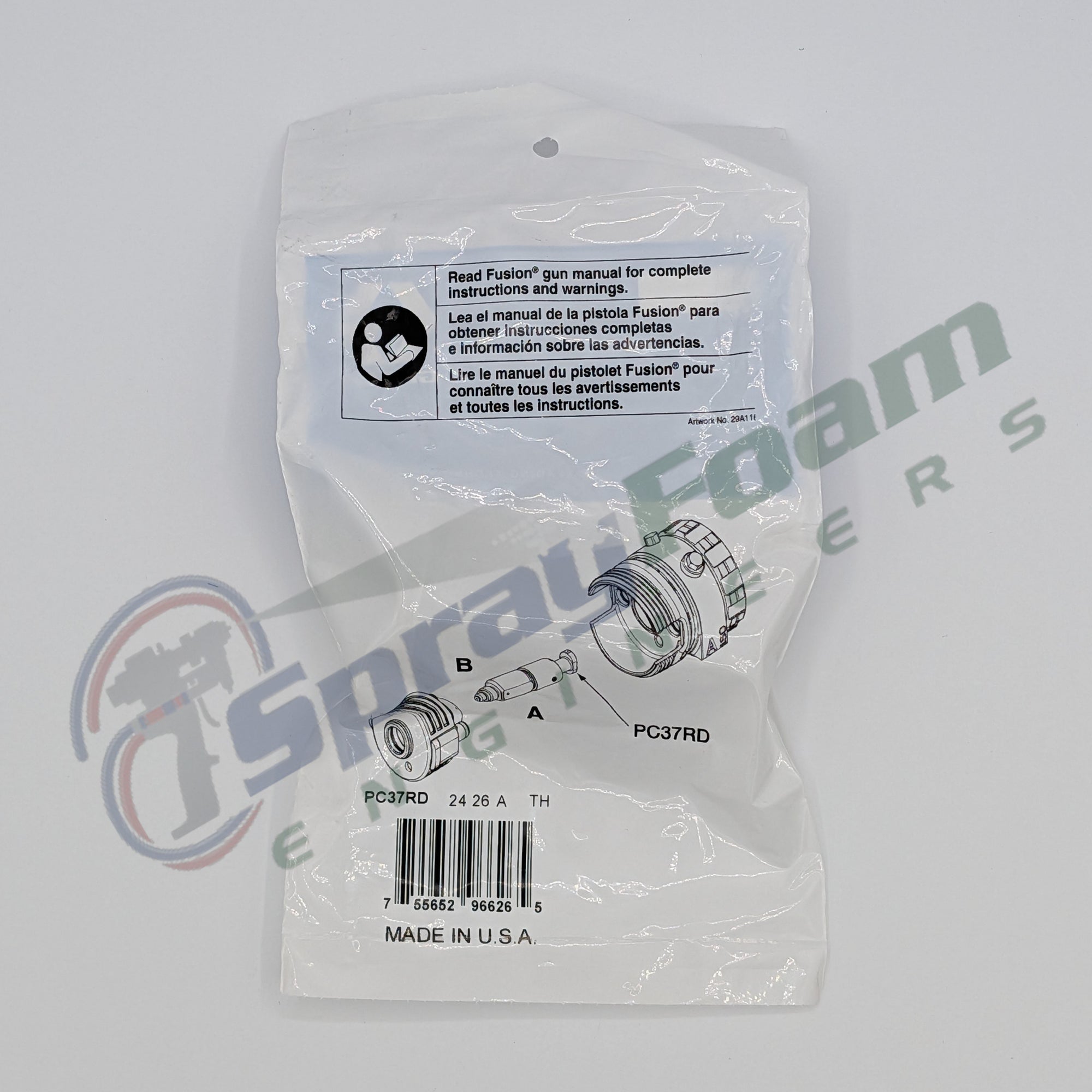 Mixing Chamber - 0.042 orifice size (00-01) for Fusion PC, Graco Part PC37RD